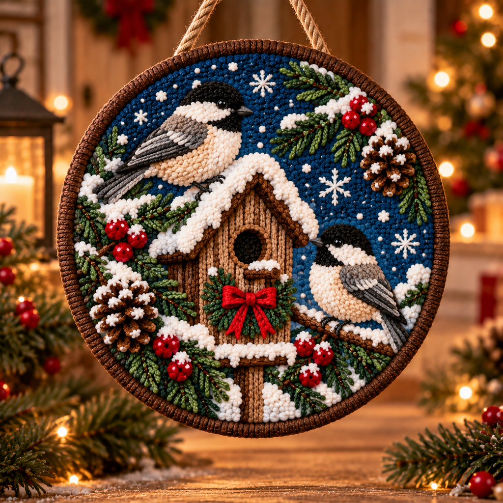 DIY Punch Needle Winter Woodland Hanging Decor Kit