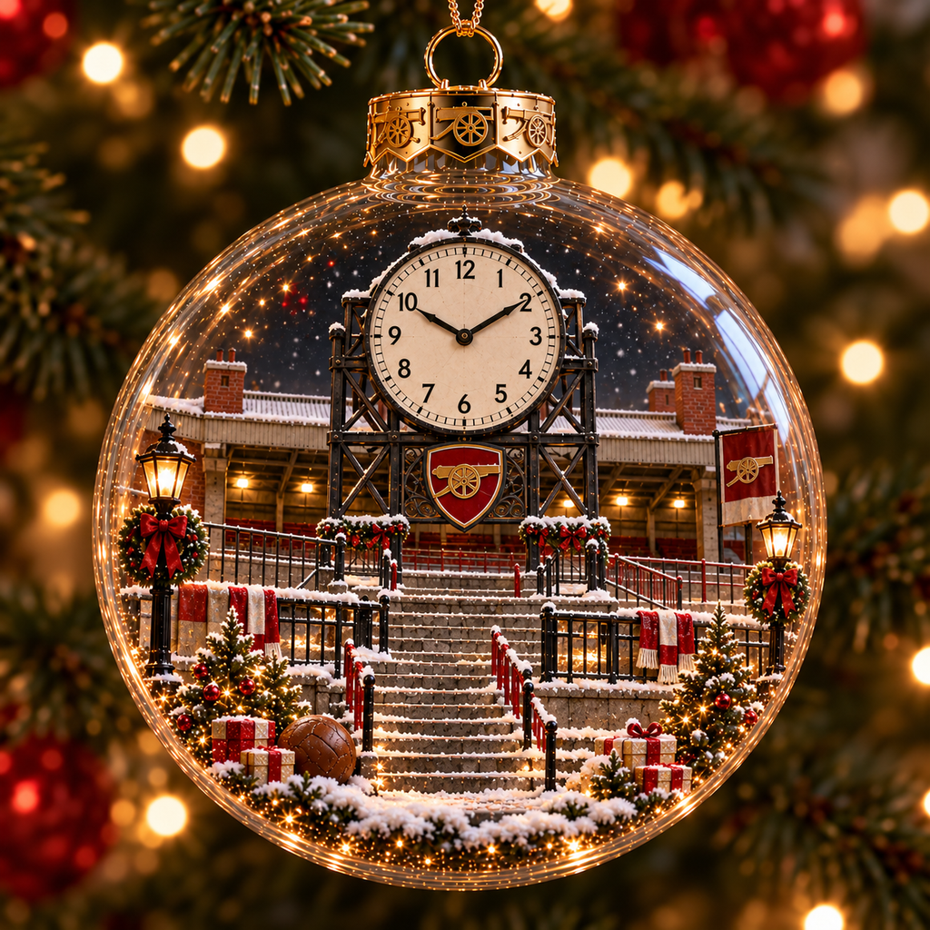 Victory Through Harmony Light-Up Football Christmas Globe Ornament