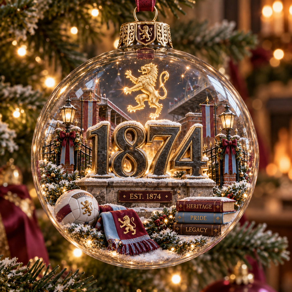 Pride & Tradition Light-Up Football Christmas Globe Ornament