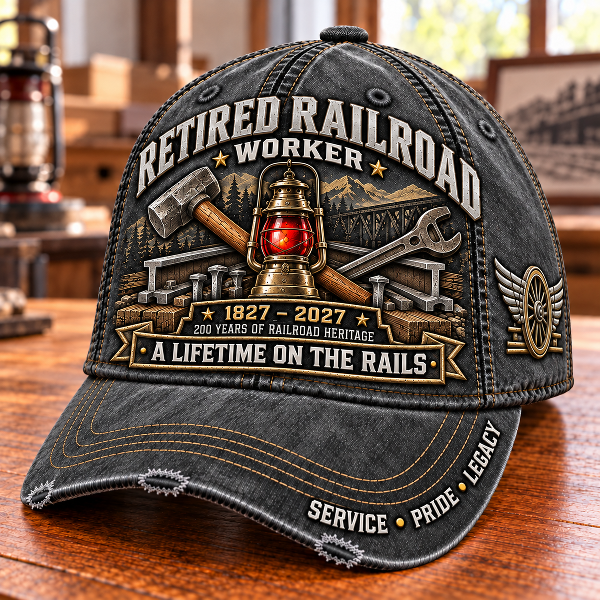 1827–2027 Retired Railroad Worker 200th Anniversary Heritage Cap