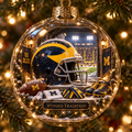 Go Blue – Light-Up College Football Heritage Christmas Ornament