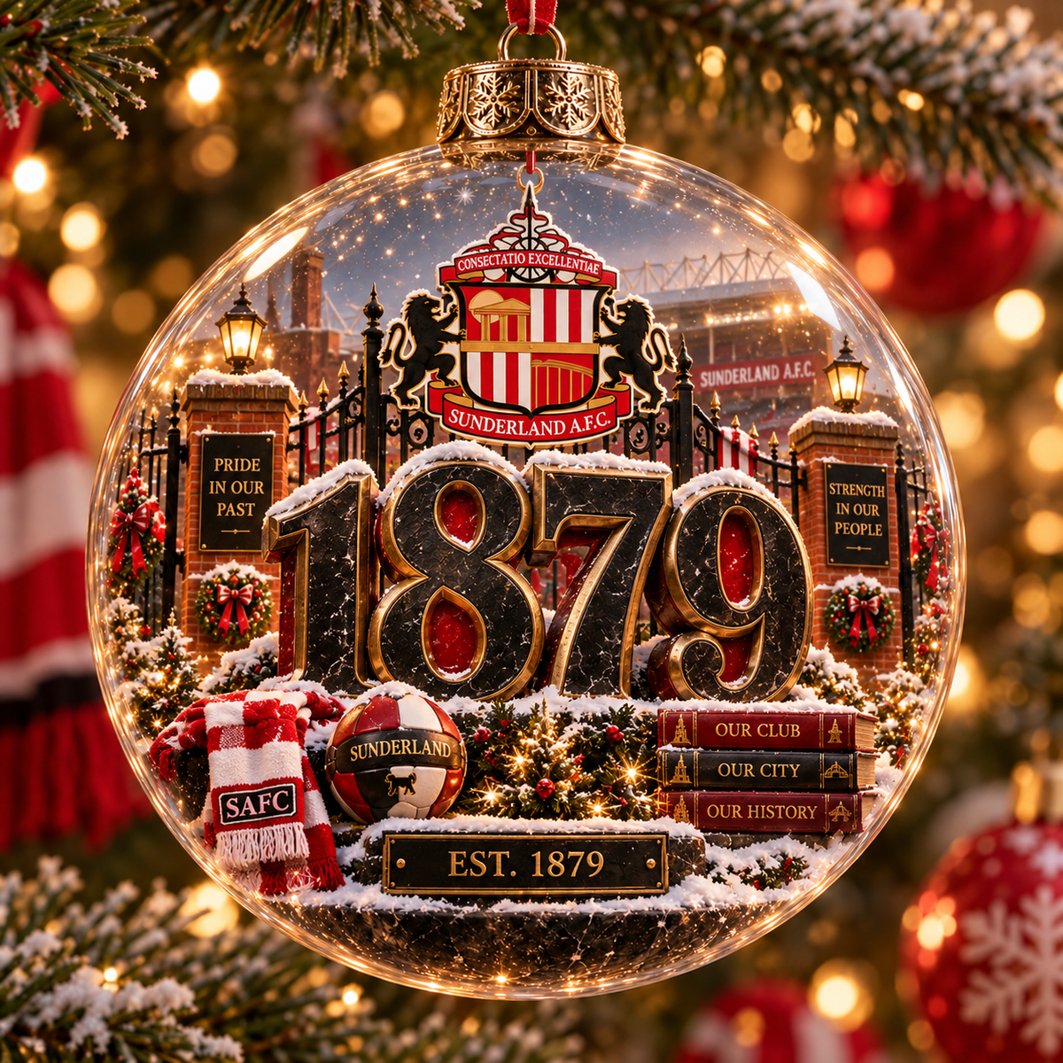 Ha’way the Lads – Light-Up Football Heritage Christmas Ornament