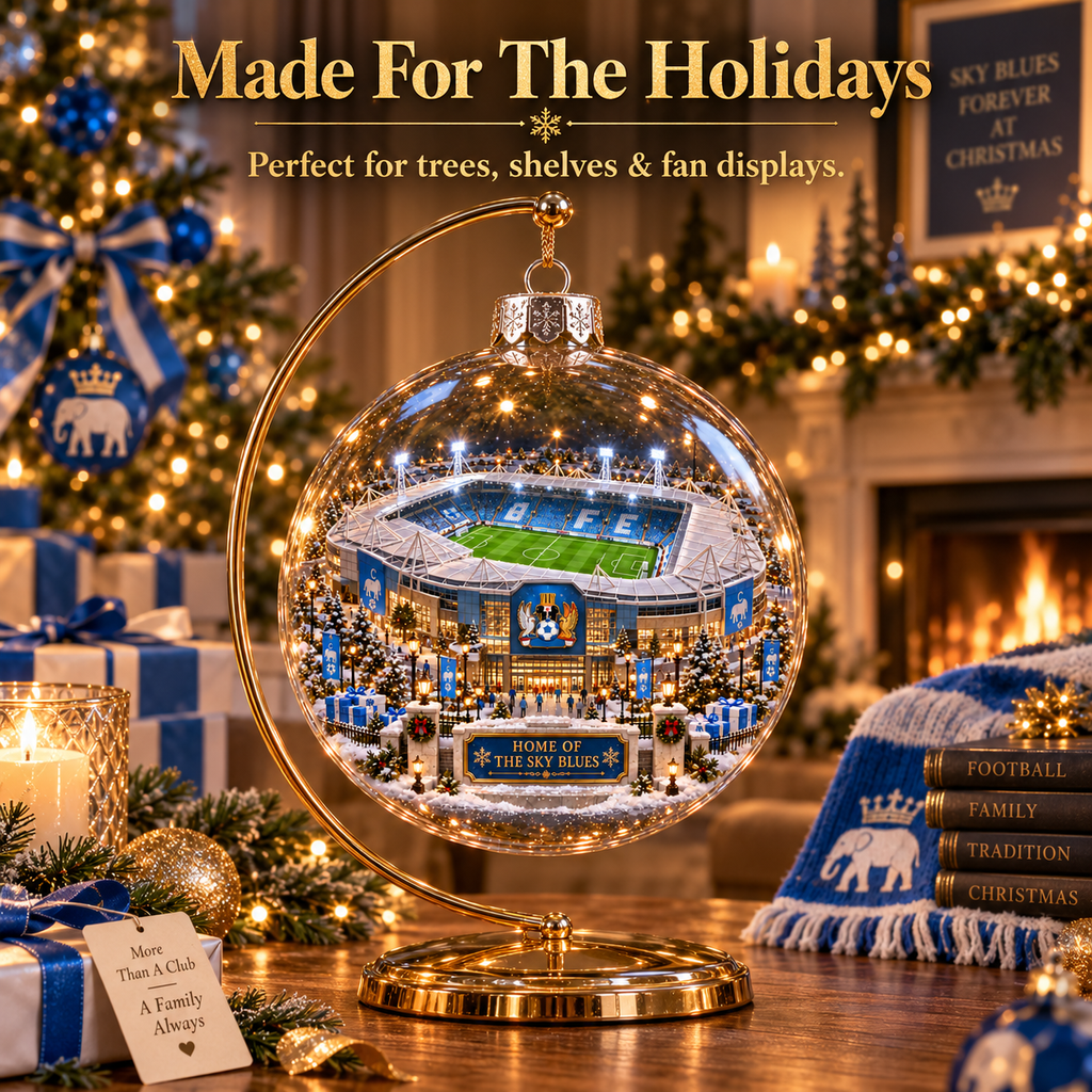 Rise & Fly Light-Up Football Christmas Globe Ornament