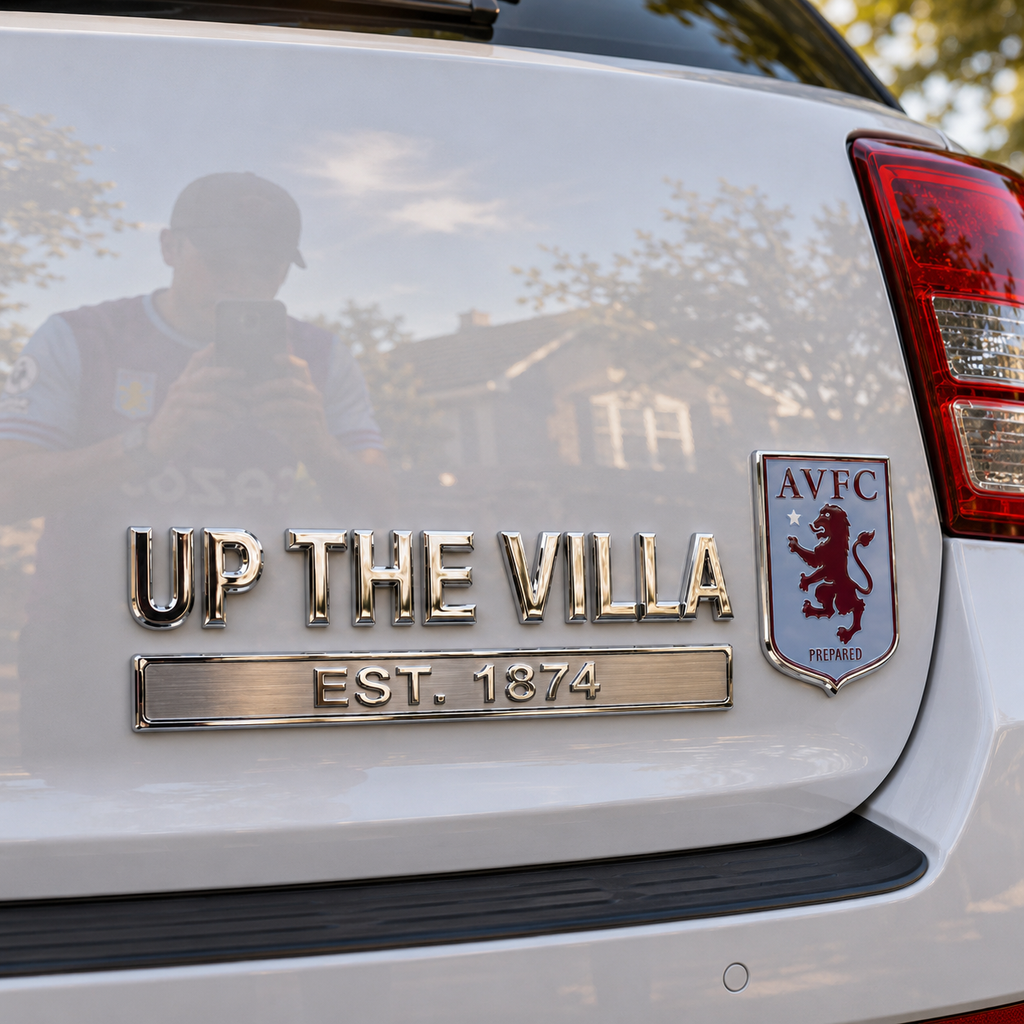 UP THE VILLA 3D Metal Car Emblem Badge