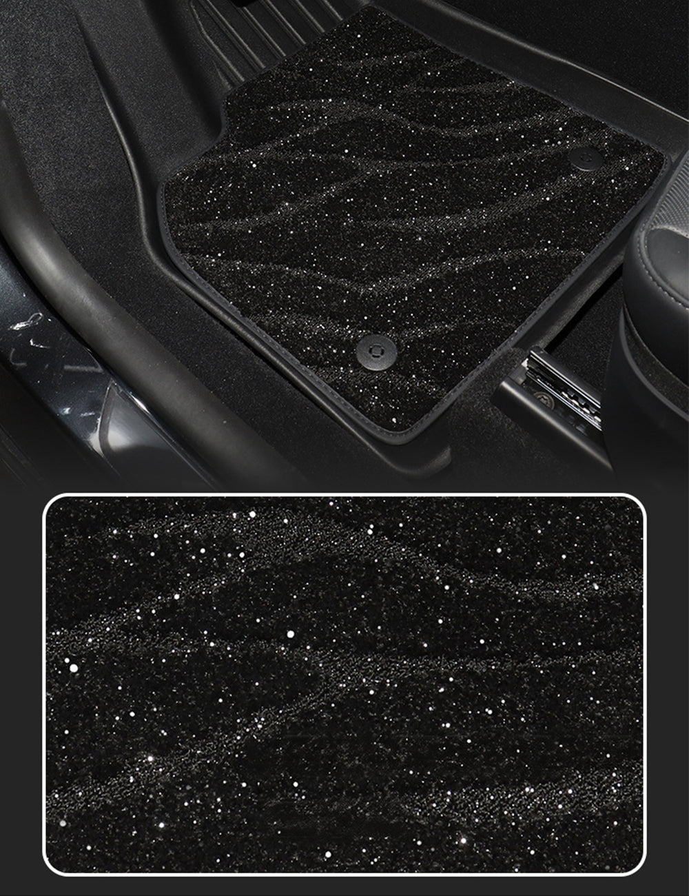 Sikunuo TPE+Carpet Double Layer Floor Mats for Model Y Juniper