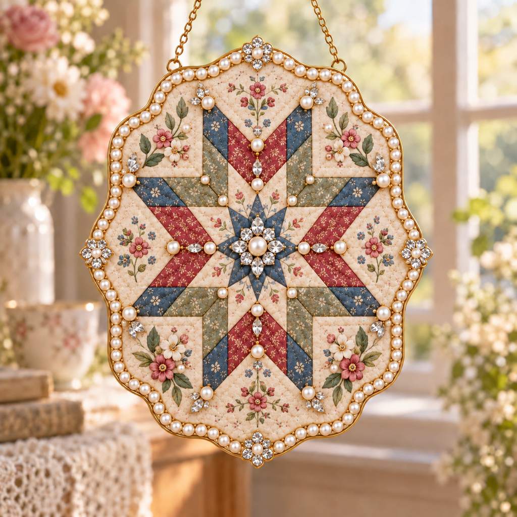 DIY Jeweled Heirloom Quilt Hanging Decor Kit