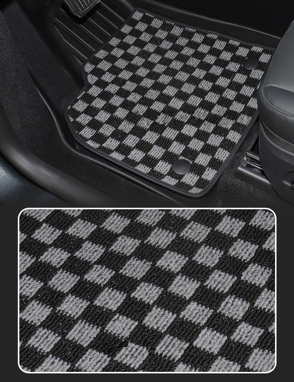 Sikunuo TPE+Carpet Double Layer Floor Mats for Model Y Juniper