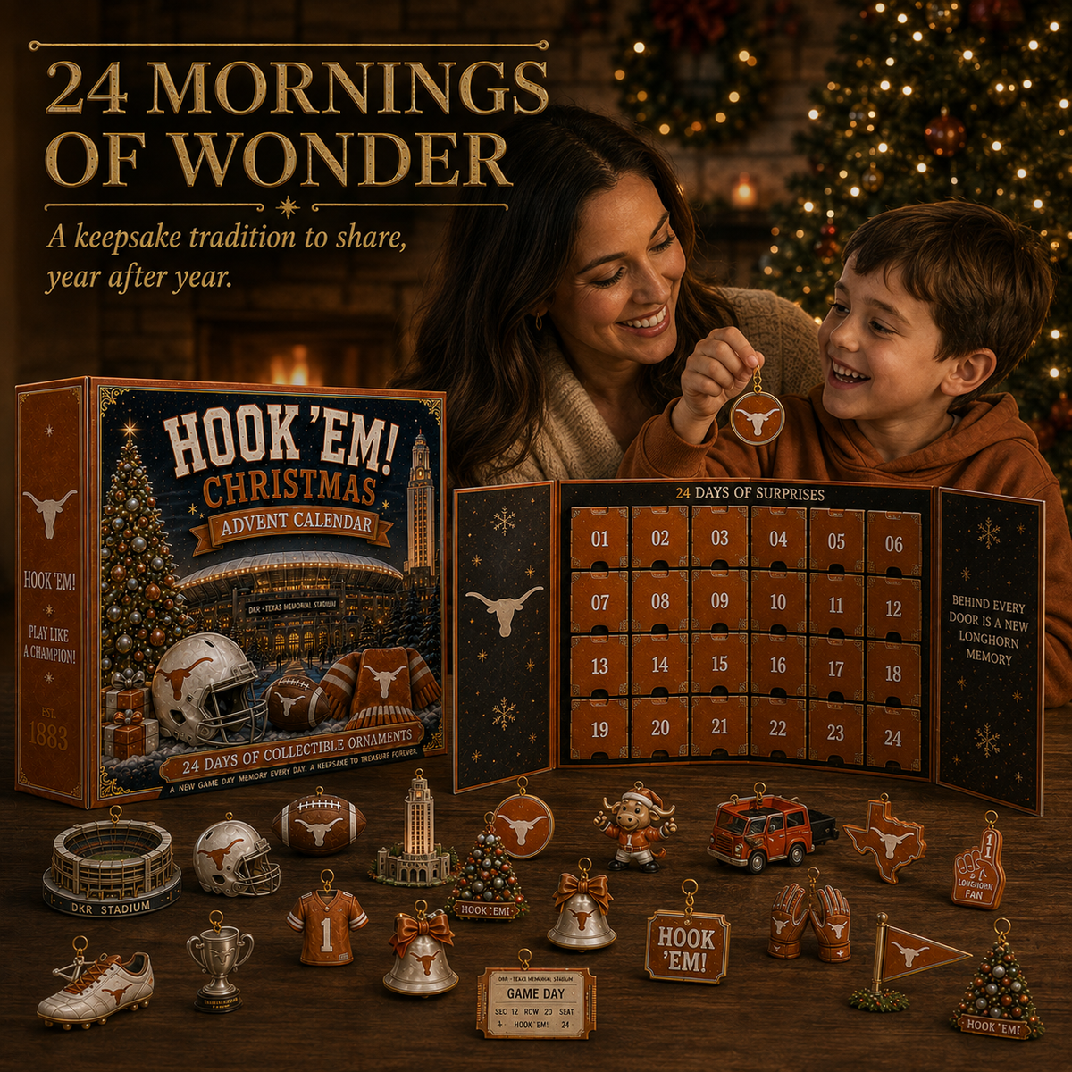 Hook ’Em! Football Christmas Advent Calendar