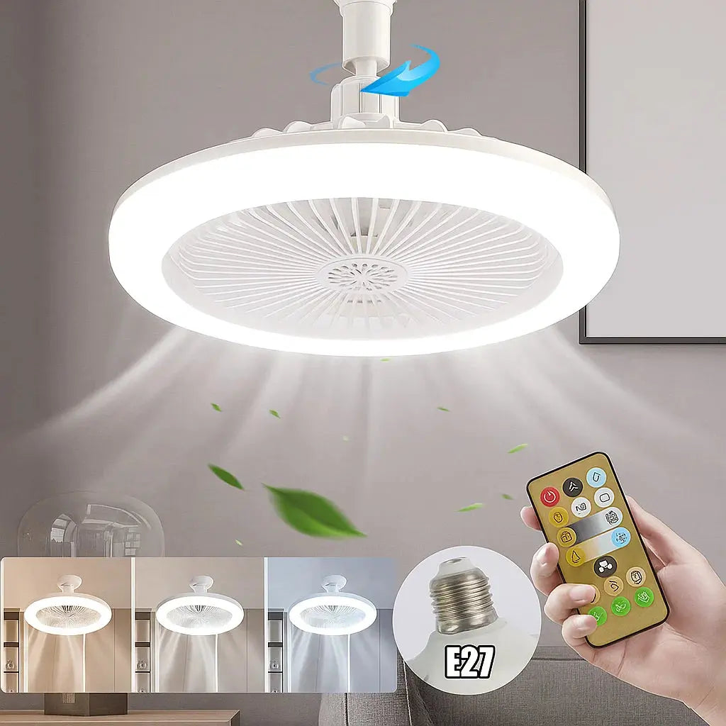 Sikunuo | 2-in-1 Ceiling Lamp with Fan – Controllable via Remote Control