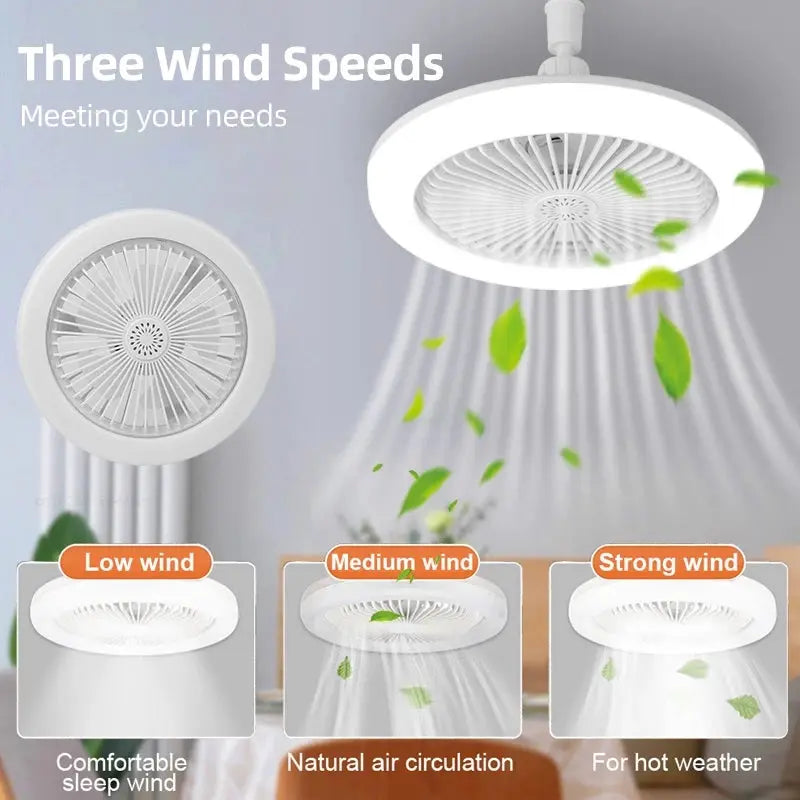 Sikunuo | 2-in-1 Ceiling Lamp with Fan – Controllable via Remote Control