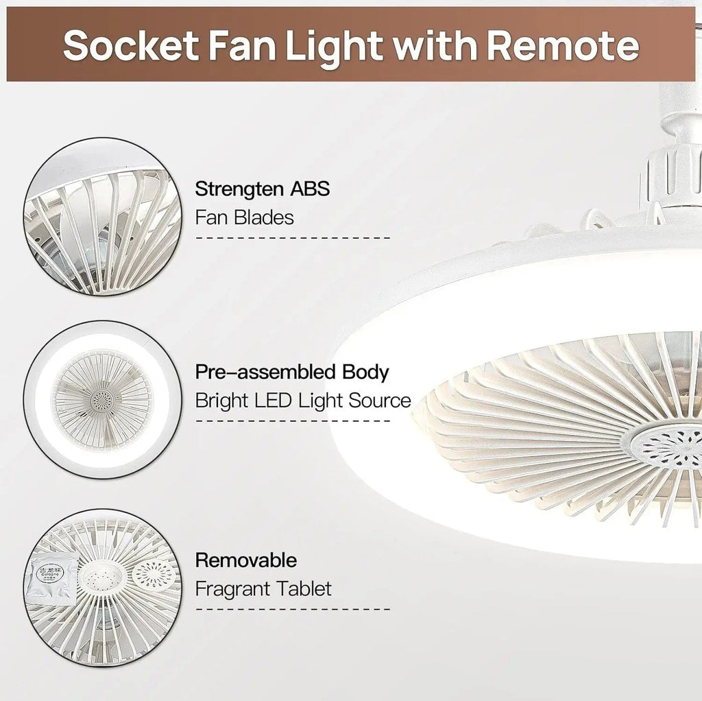Sikunuo | 2-in-1 Ceiling Lamp with Fan – Controllable via Remote Control