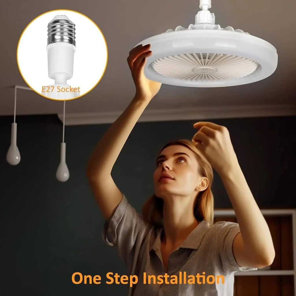Sikunuo | 2-in-1 Ceiling Lamp with Fan – Controllable via Remote Control