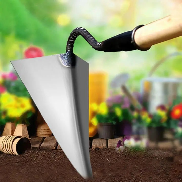 Sikunuo | 2-in-1 Stainless Steel Triangle Weed Remover & Soil Loosener