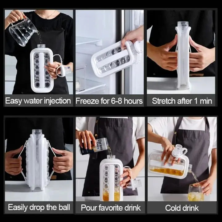 Sikunuo | 2-in-1 Ice Cube Maker – Ideal for Cocktails & Drinks