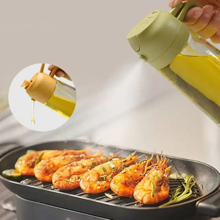 Sikunuo | 2-in-1 Glass Oil Sprayer & Dispenser