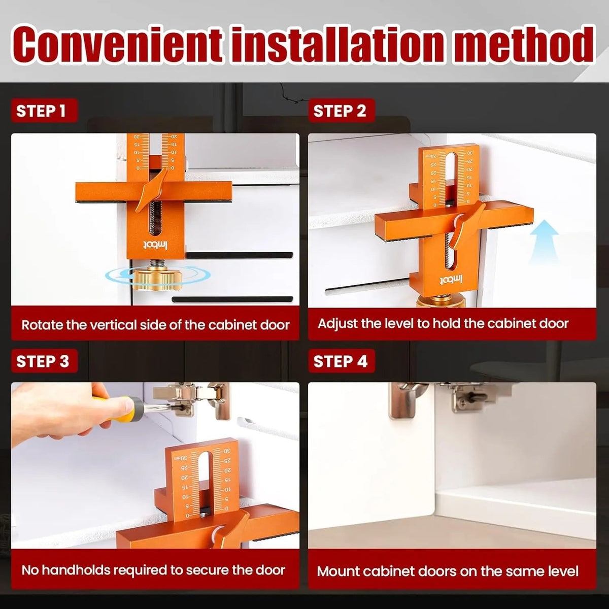 Sikunuo | 2-in-1 Assembly Aid for Precise Alignment of Cabinet Doors