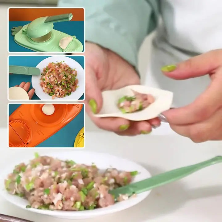 Sikunuo | 2-in-1 Dough Pocket Maker – Dough Shaper and Folding Press Set