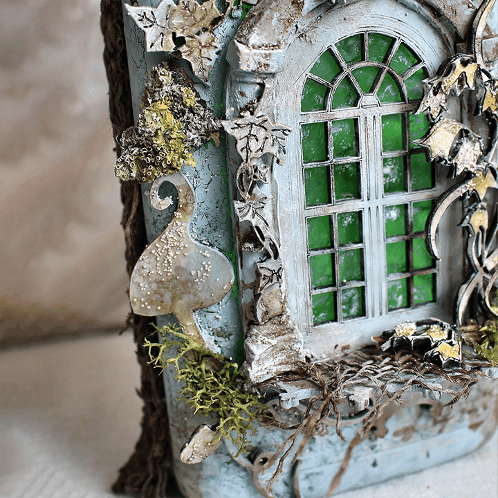 Sikunuo | Altered Art Bottle - Mystical forest stories