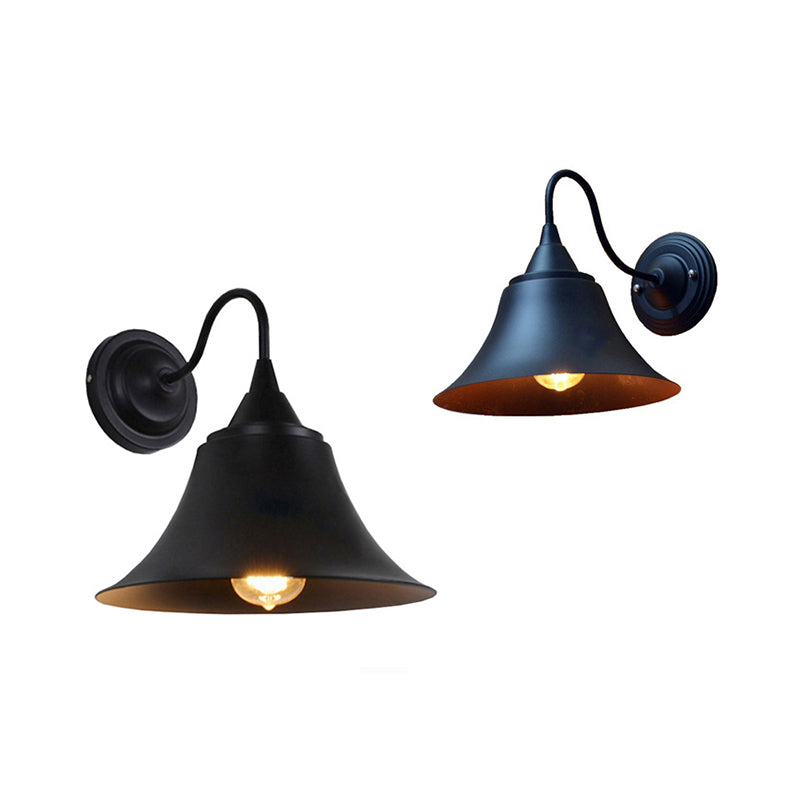 Sikunuo | Expansive Metal Wall Lamp Farmhouse 1 Head Dining Room Wall Light with Curved Arm