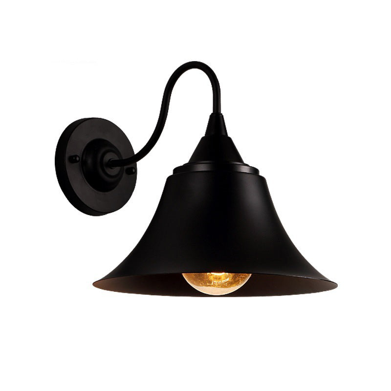 Sikunuo | Expansive Metal Wall Lamp Farmhouse 1 Head Dining Room Wall Light with Curved Arm