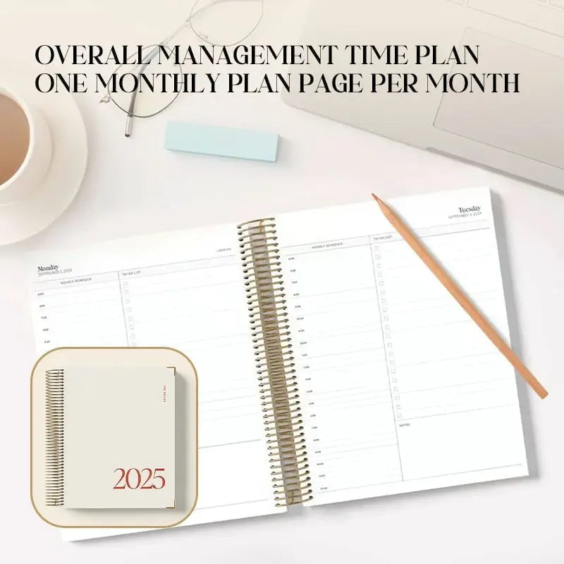 Sikunuo | 2025 Daily Planner with Complete Organization Tools