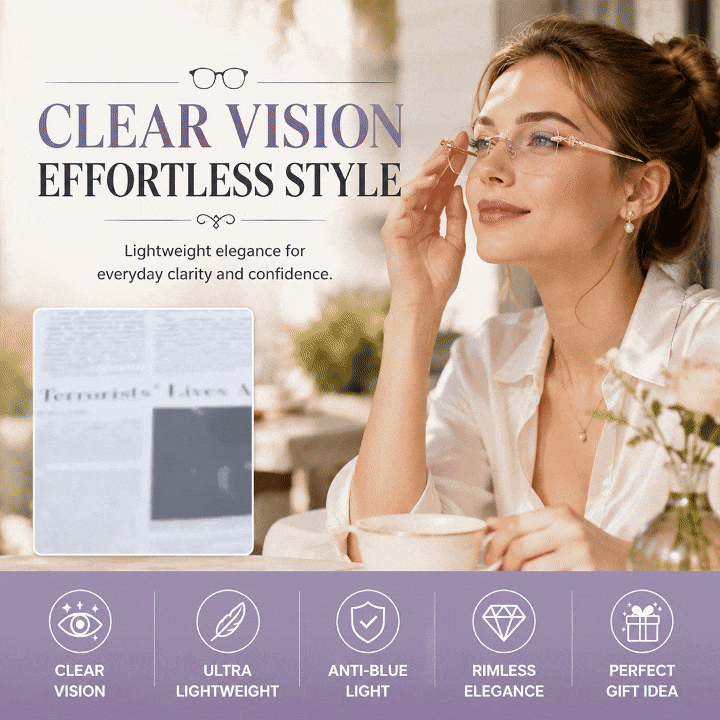 Diamond Rimless Anti-Blue Light Presbyopia Glasses