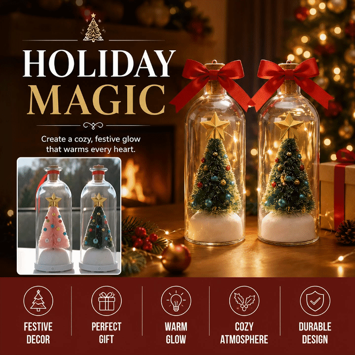 Recordable Christmas Message Bottle Ornament