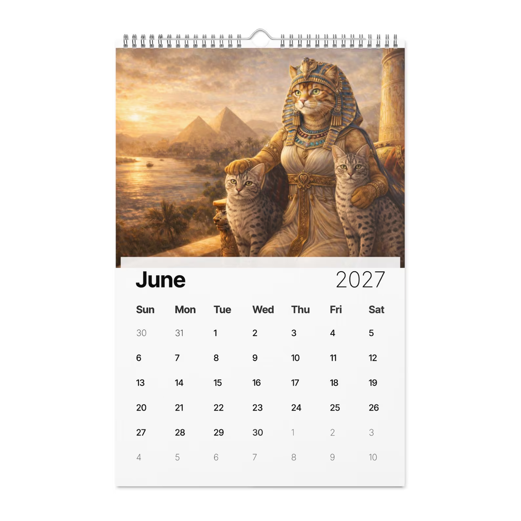 Cats in History 2027 Wall Calendar