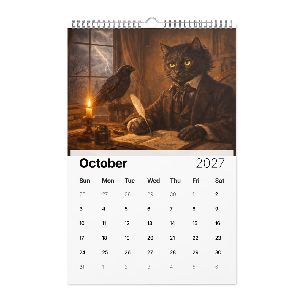 Cats in History 2027 Wall Calendar