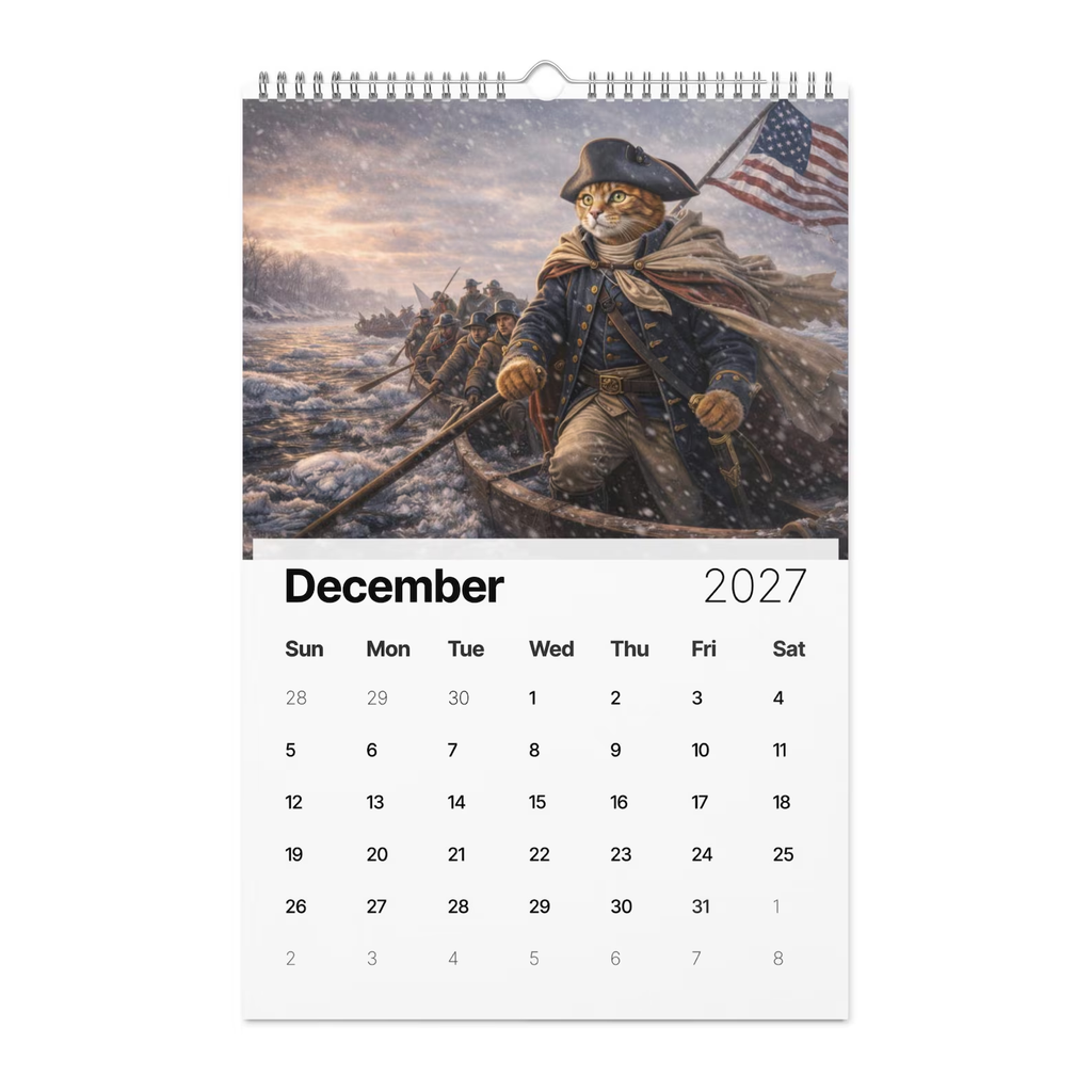 Cats in History 2027 Wall Calendar