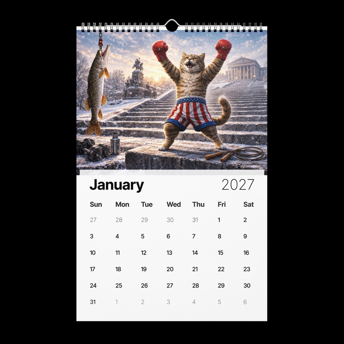Cats in Movies 2027 Calendar