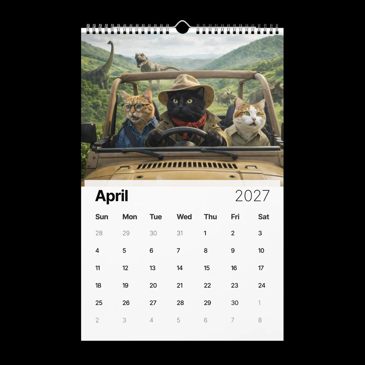 Cats in Movies 2027 Calendar