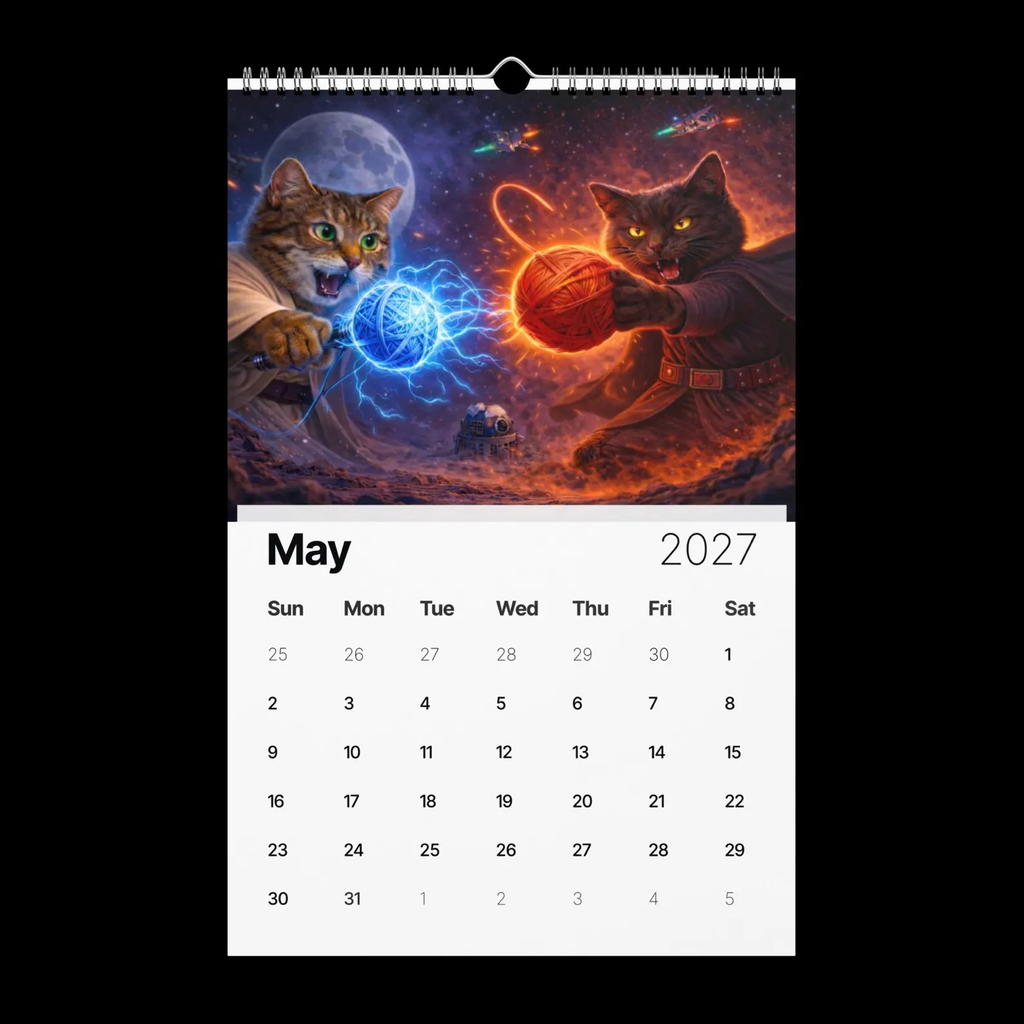Cats in Movies 2027 Calendar