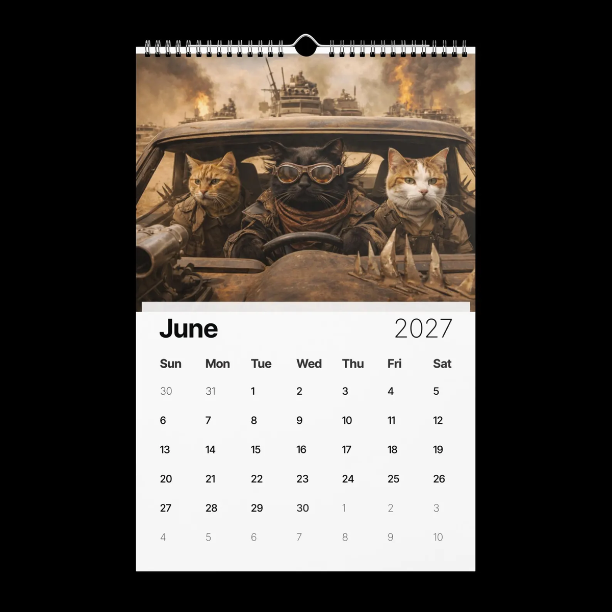 Cats in Movies 2027 Calendar