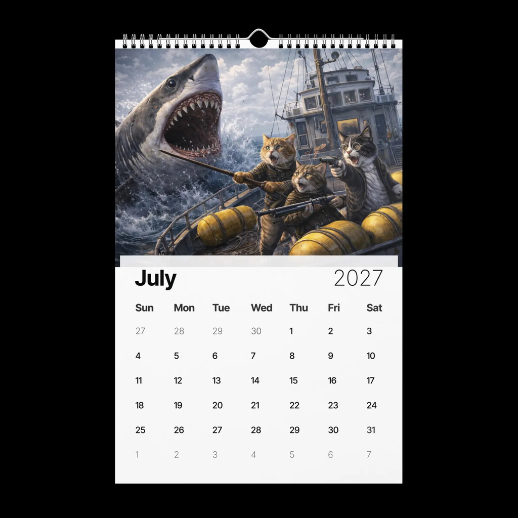 Cats in Movies 2027 Calendar