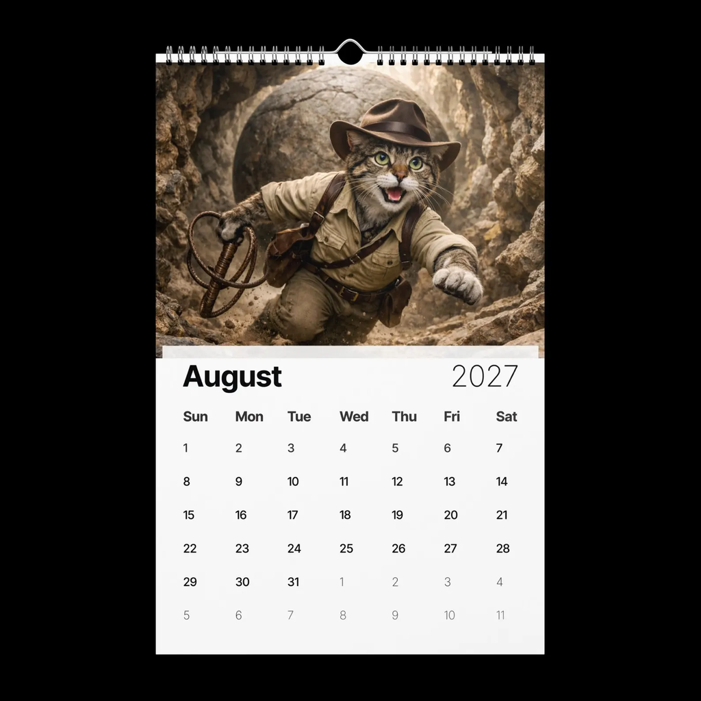 Cats in Movies 2027 Calendar