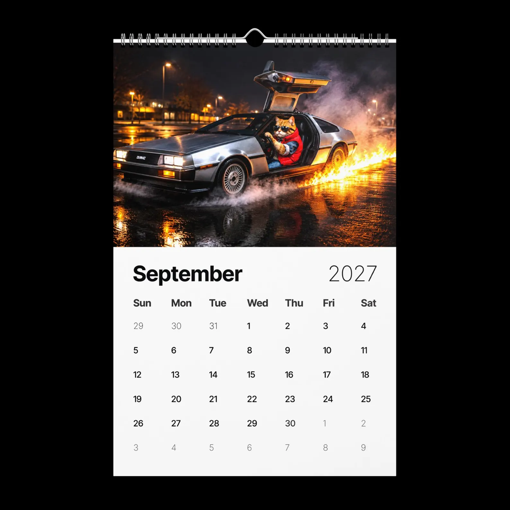 Cats in Movies 2027 Calendar