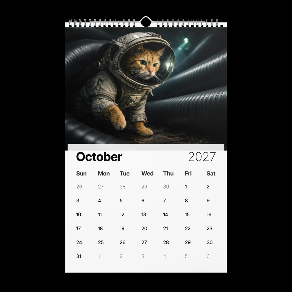 Cats in Movies 2027 Calendar