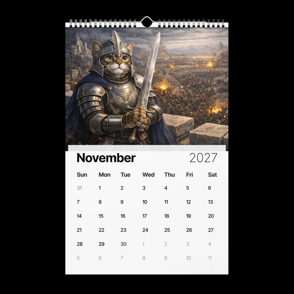 Cats in Movies 2027 Calendar
