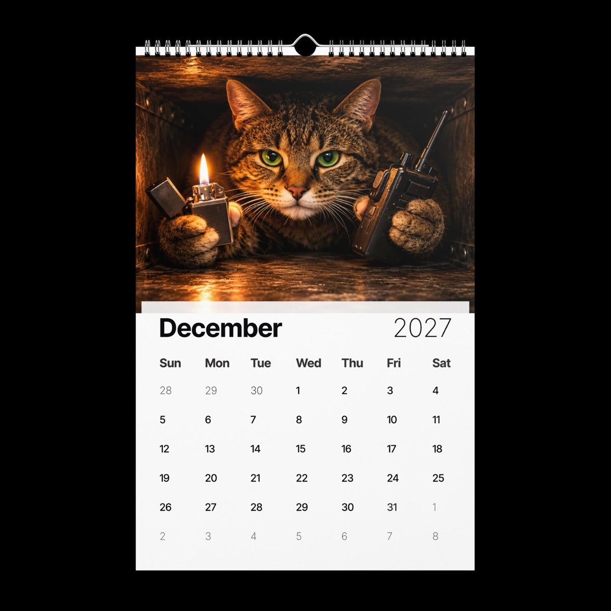 Cats in Movies 2027 Calendar