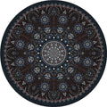 Sikunuo | Moroccan Living Room Carpet Multicolored Flower Carpet Polyester Machine Washable Stain Resistant Non-Slip Backing Carpet