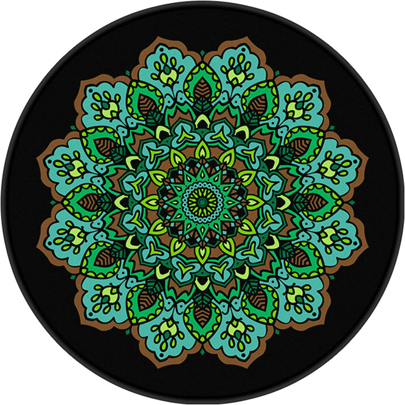 Sikunuo | Nostalgic Multicolor Tribeprint Carpet Polypropylene Moroccan Carpet Pet Friendly Stain Resistant Non-Slip Carpet for Large Room