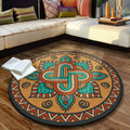 Sikunuo | Multicolored Moroccan rug Synthetic floral pattern rug with non-slip backing stain-resistant machine washable rug for the dining room