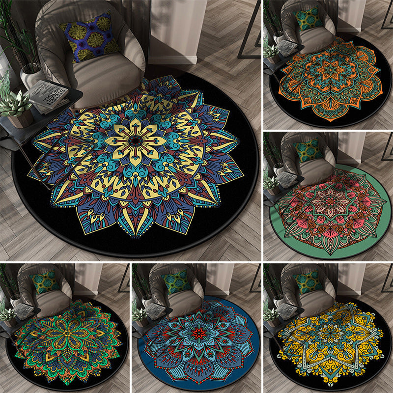 Sikunuo | Glamorous layered floral pattern rug multicolored Moroccan rug polypropylene stain resistant non-slip backing machine washable rug for home