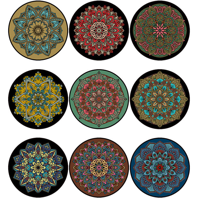 Sikunuo | Glamorous layered floral pattern rug multicolored Moroccan rug polypropylene stain resistant non-slip backing machine washable rug for home