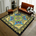 Sikunuo | Trendy symmetrical floral carpet multicolored Moroccan style carpet synthetic carpet for room