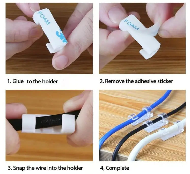 Sikunuo | 20-piece cable holder for stress-free organization and elegant spatial feel
