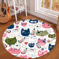 Sikunuo | Novelty Fairy Tale Patterned Rug Multicolor Children’s Rug Synthetic Pet Friendly Non-Slip Back Washable Rug for Home