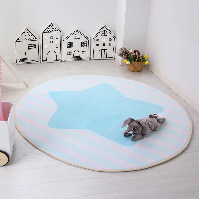 Sikunuo | Unique Multicolored Kids Style Carpet Cotton Pattern Carpet Pet-Friendly Carpet for Playroom