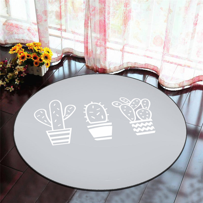 Sikunuo | Multicolor Princess Carpet Polyester Botanica Animals Carpet Non-slip Backing Machine Washable Pet Friendly Carpet for Children's Room
